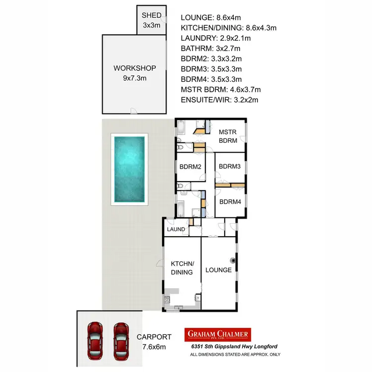 Floorplan of Homely rural property listing, 6351 South Gippsland Highway, Longford VIC 3851