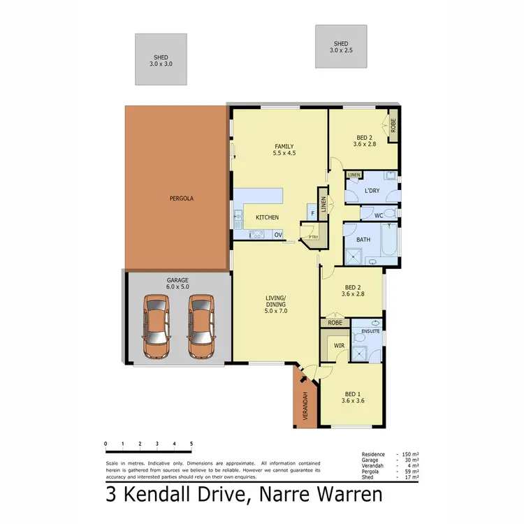 Floorplan of Homely house listing, 3 Kendall Drive, Narre Warren VIC 3805