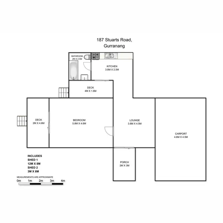 Floorplan of Homely rural property listing, 187 Stuart Road, Gurranang NSW 2460