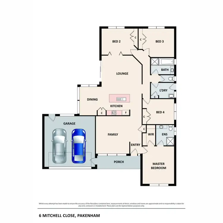 Floorplan of Homely house listing, 6 Mitchell Close, Pakenham VIC 3810