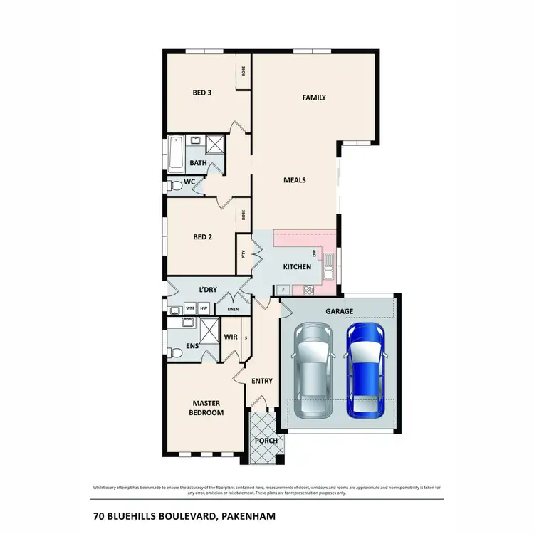 Floorplan of Homely house listing, 70 Bluehills Boulevard, Pakenham VIC 3810