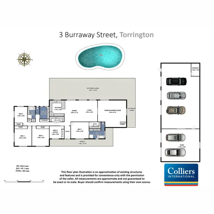 Floorplan of Homely rural property listing, 3 Burraway Street, Torrington QLD 4350