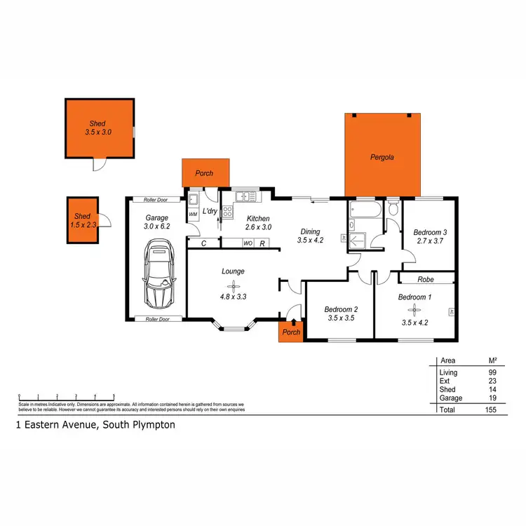 Floorplan of Homely house listing, 1 Eastern Avenue, South Plympton SA 5038