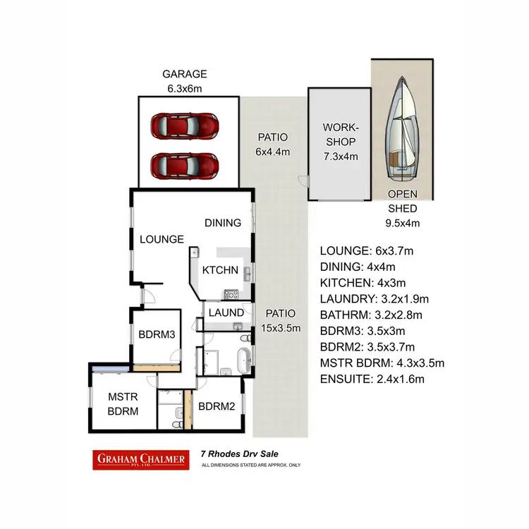 Floorplan of Homely house listing, 7 Rhodes Drive, Sale VIC 3850