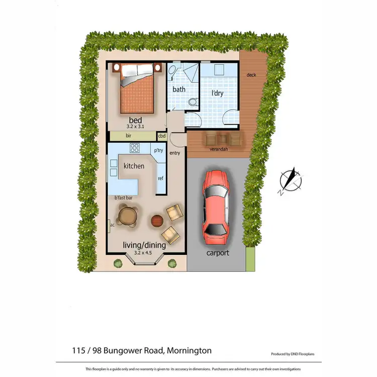 Floorplan of Homely retirement listing, 115/98 Bungower Road, Mornington VIC 3931
