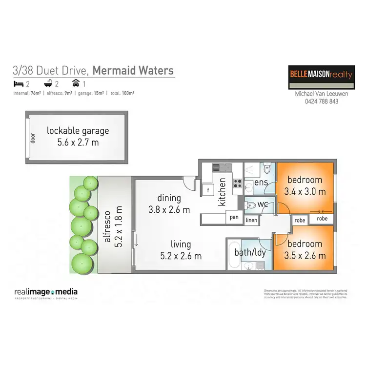 Floorplan of Homely unit listing, 3/38 Duet Drive, Mermaid Waters QLD 4218
