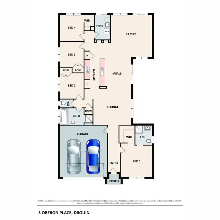 Floorplan of Homely house listing, 3 Oberon Place, Drouin VIC 3818