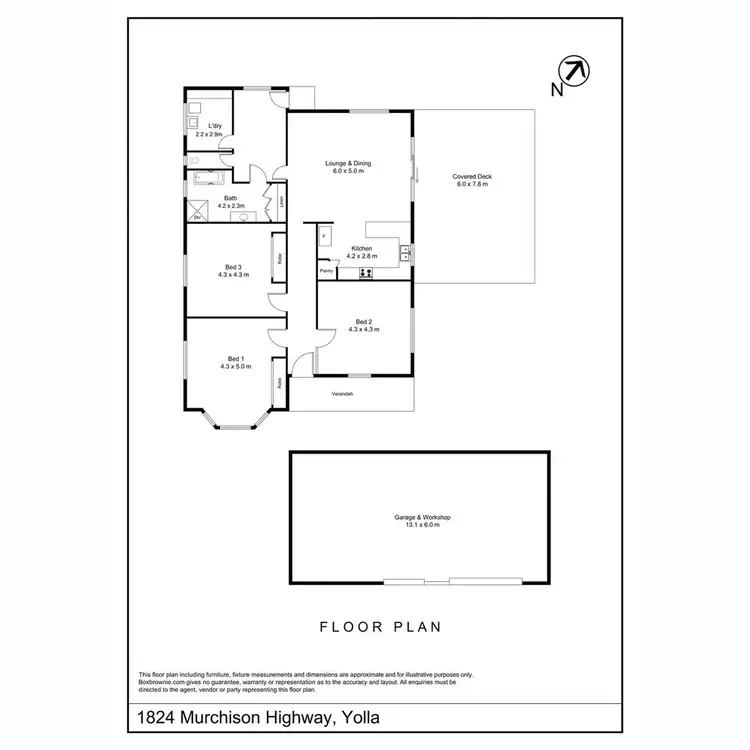 Floorplan of Homely rural property listing, 1824 Murchison Highway, Yolla TAS 7325