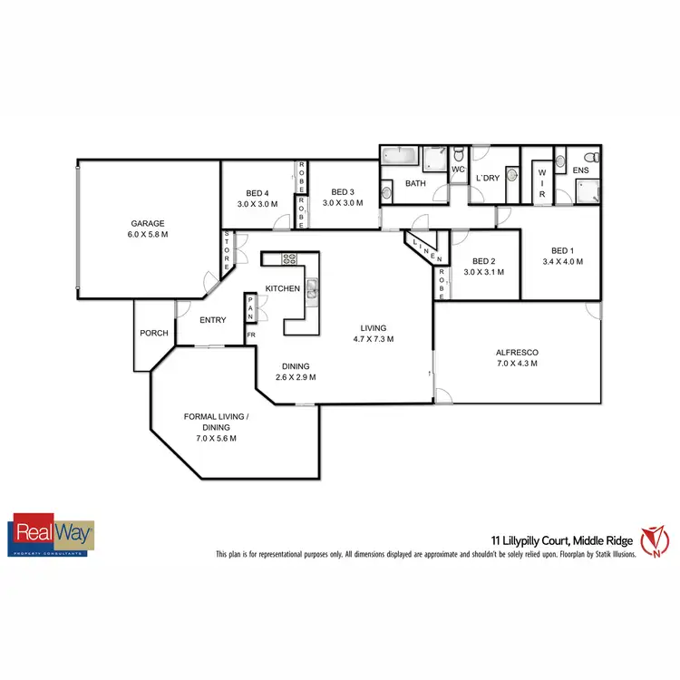 Floorplan of Homely house listing, 11 Lillypilly Court, Middle Ridge QLD 4350