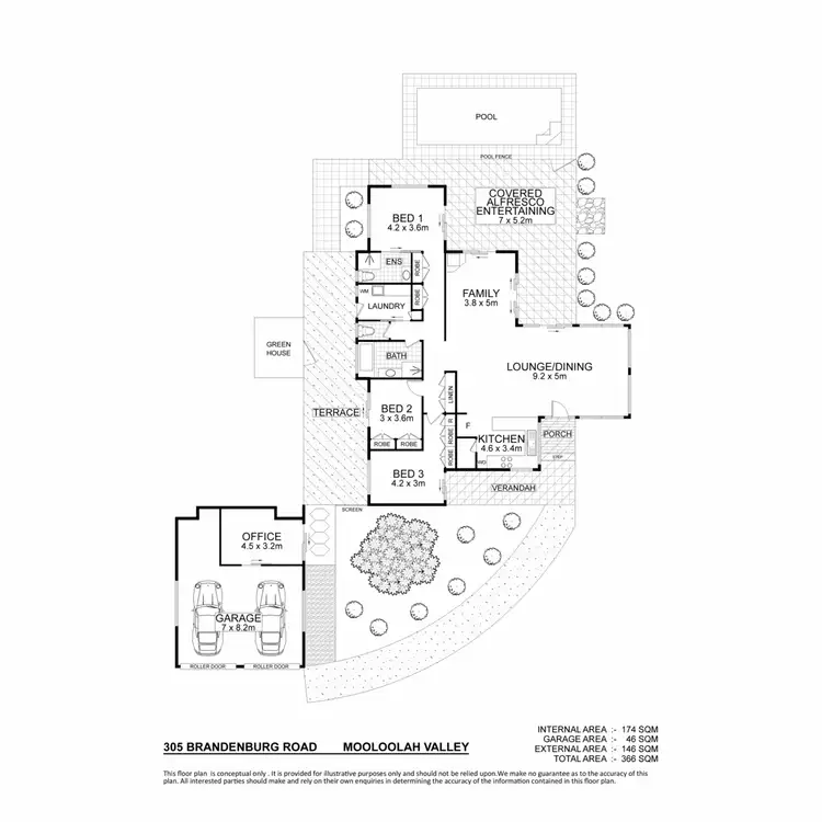 Floorplan of Homely rural property listing, 305 Brandenburg Road, Mooloolah Valley QLD 4553