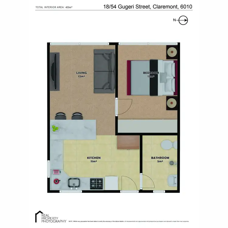 Floorplan of Homely apartment listing, 18/54 Gugeri Street, Claremont WA 6010