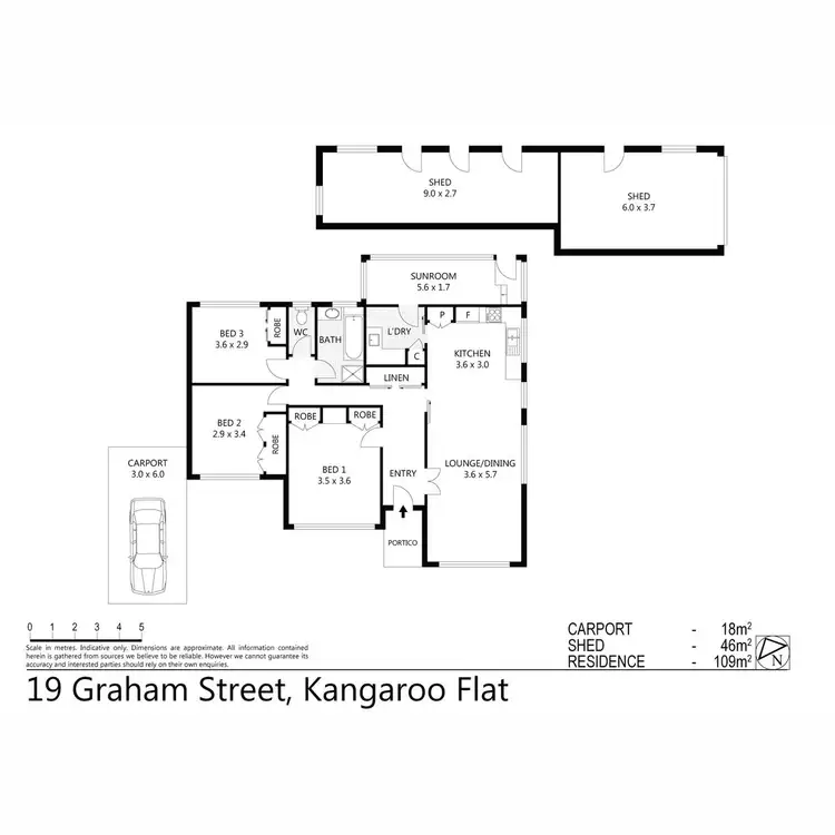 Floorplan of Homely house listing, 19 Graham Street, Kangaroo Flat VIC 3555