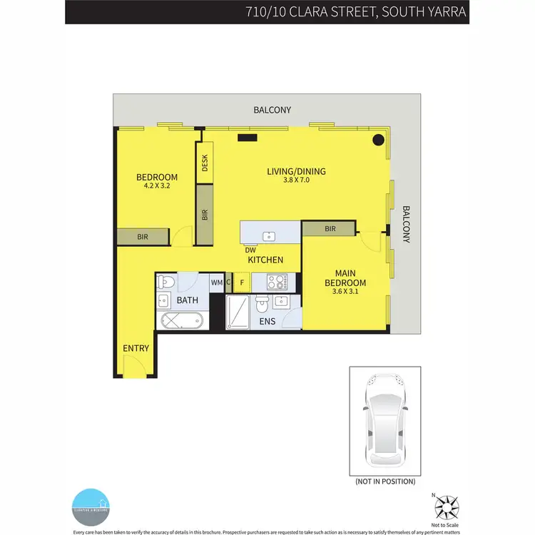 Floorplan of Homely apartment listing, 710/1 Clara Street, South Yarra VIC 3141