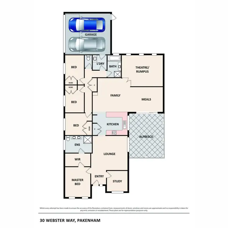 Floorplan of Homely house listing, 30 Webster Way, Pakenham VIC 3810