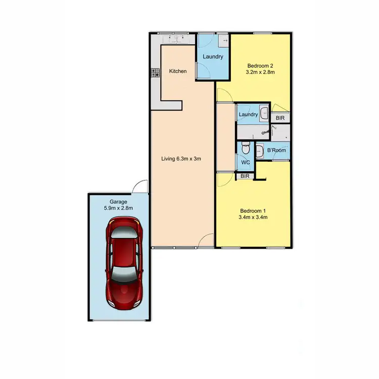 Floorplan of Homely unit listing, 11/40 Fitzroy Street, Sale VIC 3850