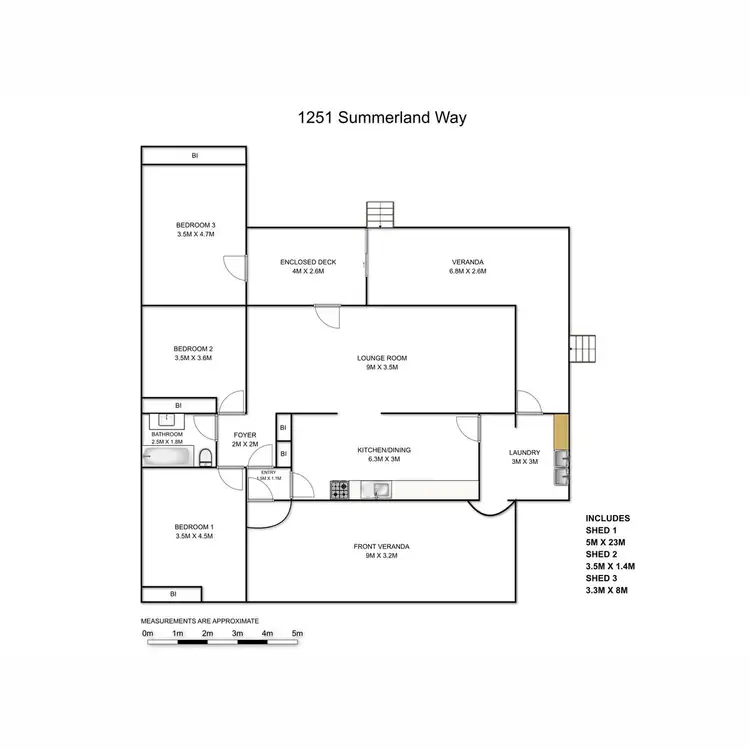 Floorplan of Homely rural property listing, 1251 Summerland Way, Koolkhan NSW 2460