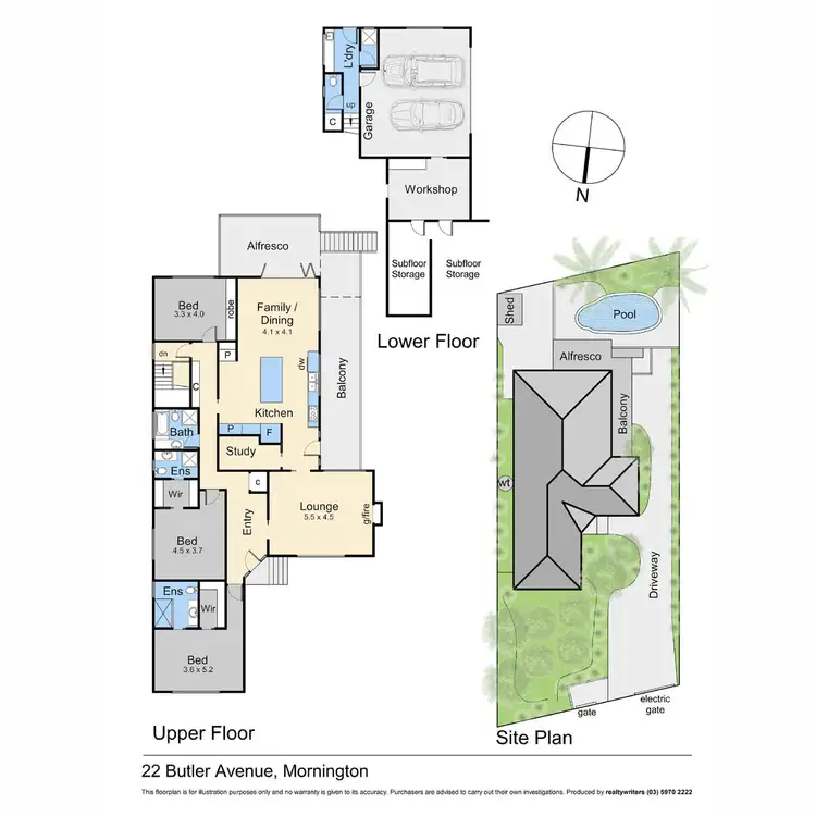 Floorplan of Homely house listing, 22 Butler Avenue, Mornington VIC 3931