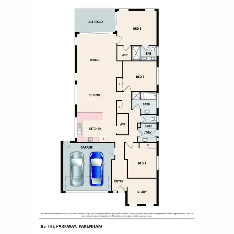 Floorplan of Homely house listing, 85 The Parkway, Pakenham VIC 3810