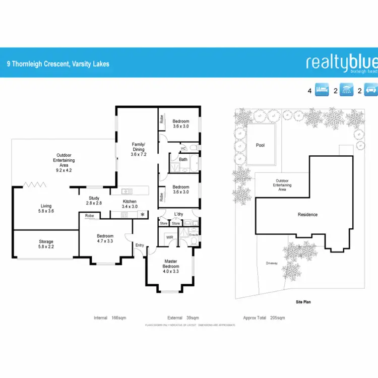 Floorplan of Homely house listing, 9 Thornleigh Crescent, Varsity Lakes QLD 4227