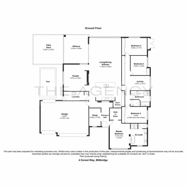 Floorplan of Homely house listing, 4 Dorset Way, Millbridge WA 6232