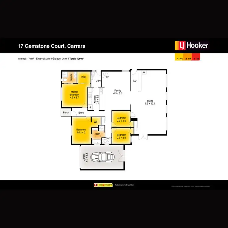 Floorplan of Homely house listing, 17 Gemstone Court, Carrara QLD 4211