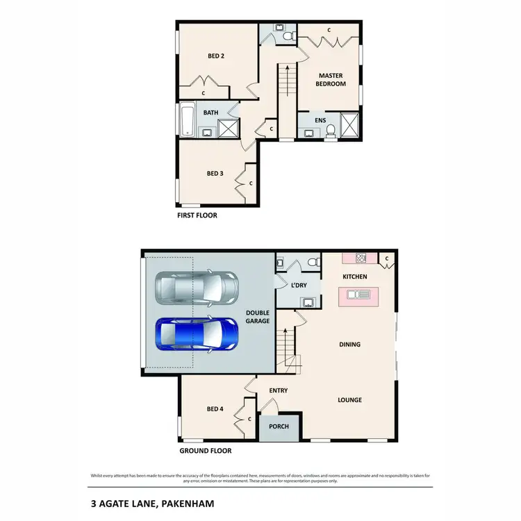 Floorplan of Homely house listing, 3 Agate Lane, Pakenham VIC 3810