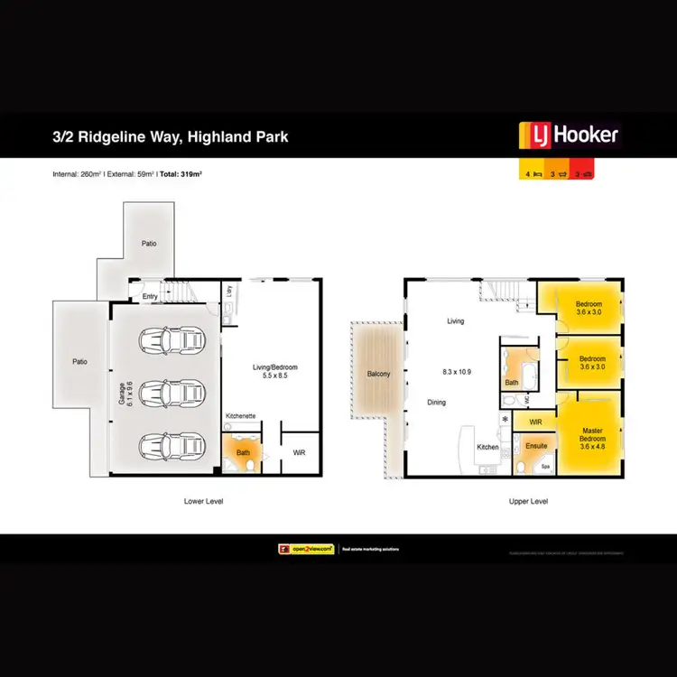 Floorplan of Homely semi-detached listing, 3/2 Ridgeline Way, Highland Park QLD 4211