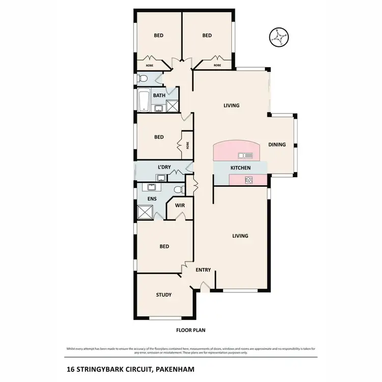 Floorplan of Homely house listing, 16 Stringy Bark Circuit, Pakenham VIC 3810