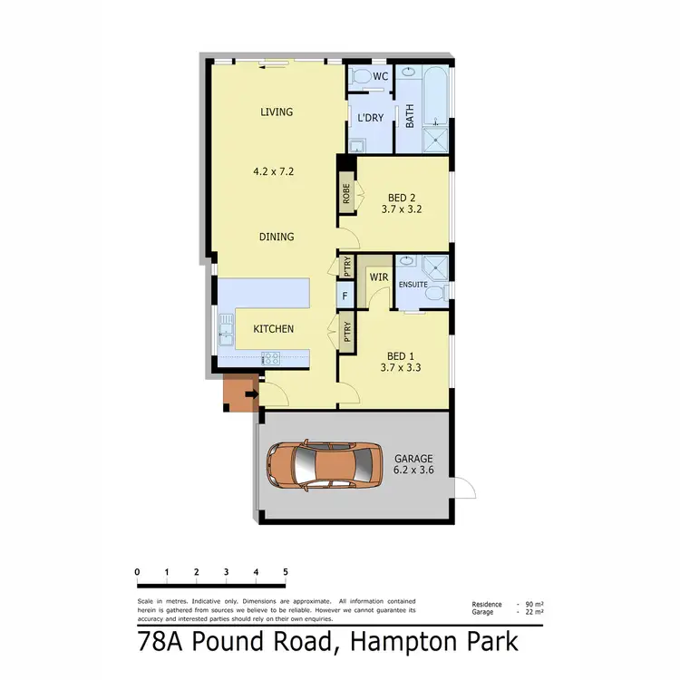 Floorplan of Homely unit listing, 78A Pound Road, Hampton Park VIC 3976