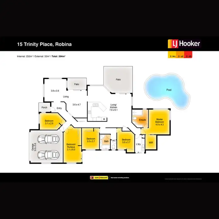 Floorplan of Homely house listing, 15 Trinity Place, Robina QLD 4226