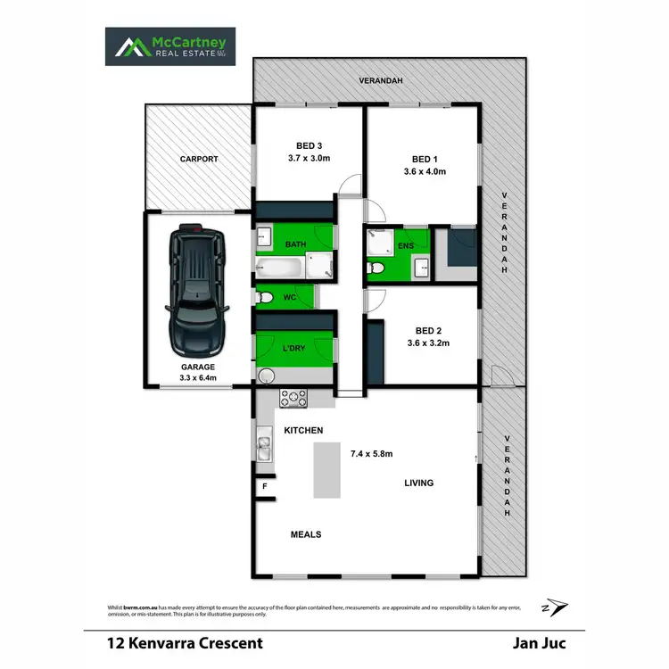 Floorplan of Homely house listing, 12 Kenvarra Crescent, Jan Juc VIC 3228