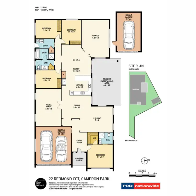 Floorplan of Homely house listing, 22 Redmond Circuit, Cameron Park NSW 2285