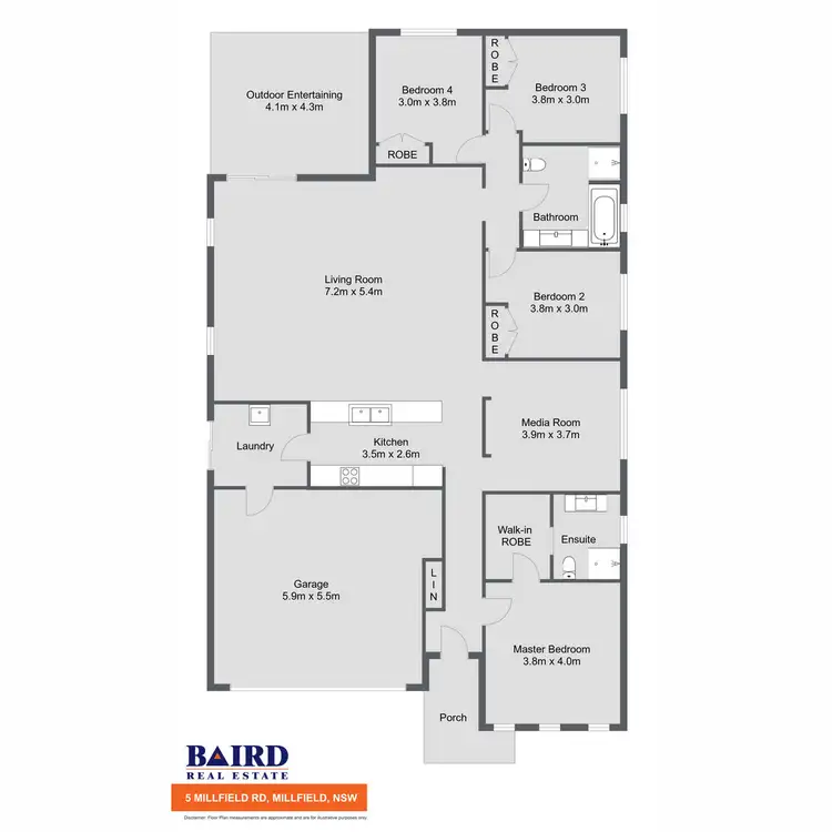 Floorplan of Homely house listing, 5 Millfield Road, Millfield NSW 2325
