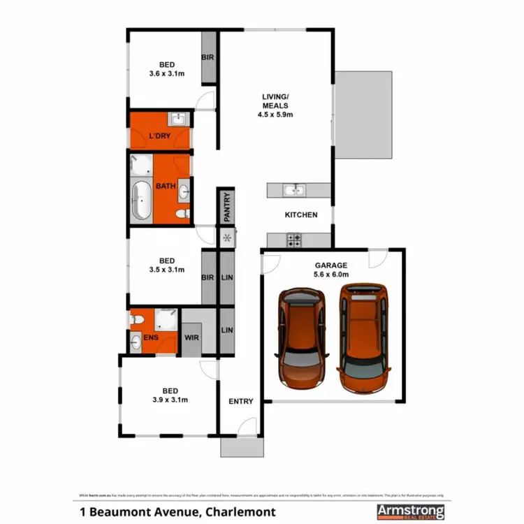 Floorplan of Homely house listing, 1 Beaumont Avenue, Charlemont VIC 3217
