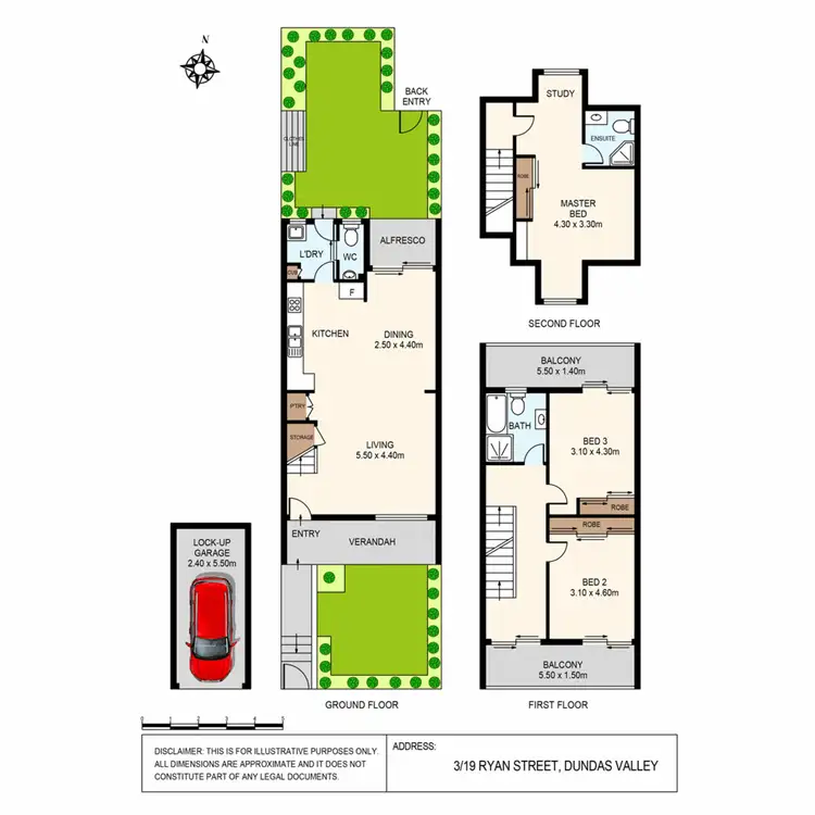 Floorplan of Homely townhouse listing, 3/19-21 Ryan Street, Dundas Valley NSW 2117
