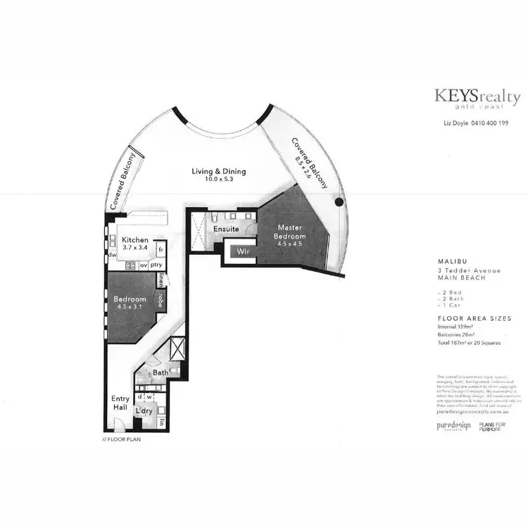 Floorplan of Homely apartment listing, 31/3 Tedder Avenue, Main Beach QLD 4217