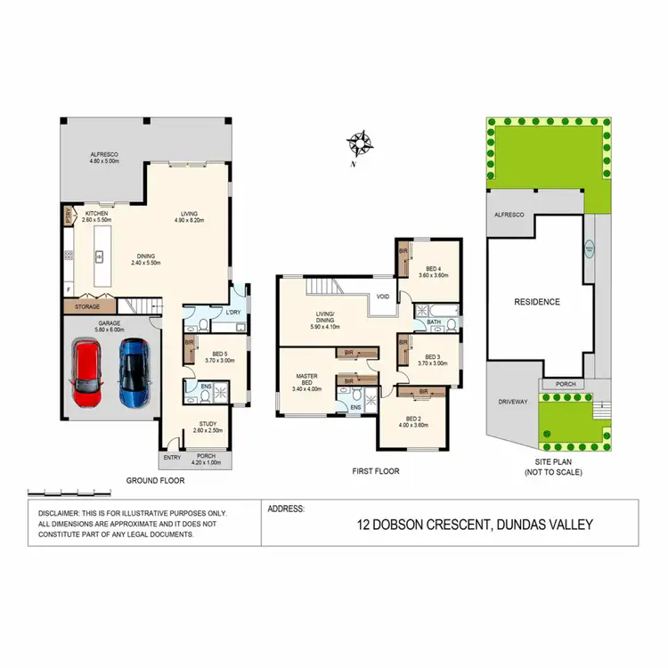 Floorplan of Homely semi-detached listing, 12 Dobson Crescent, Dundas Valley NSW 2117