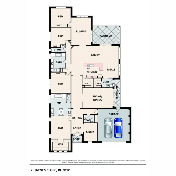 Floorplan of Homely house listing, 7 Haynes Close, Bunyip VIC 3815