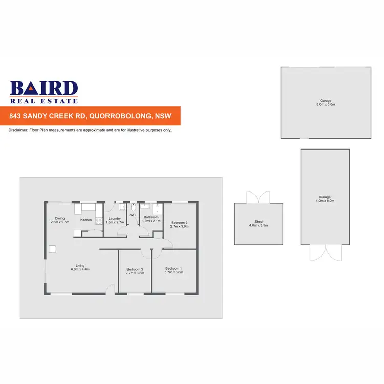 Floorplan of Homely rural property listing, 843 Sandy Creek Road, Quorrobolong NSW 2325