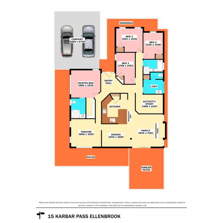Floorplan of Homely house listing, 15 Karbar Pass, Ellenbrook WA 6069