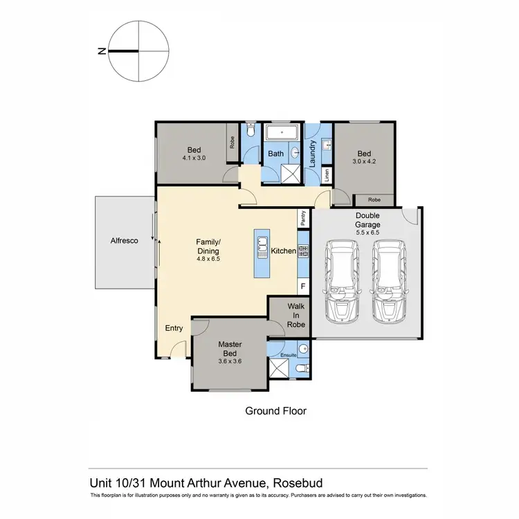 Floorplan of Homely townhouse listing, 10/31 Mt. Arthur Avenue, Rosebud VIC 3939