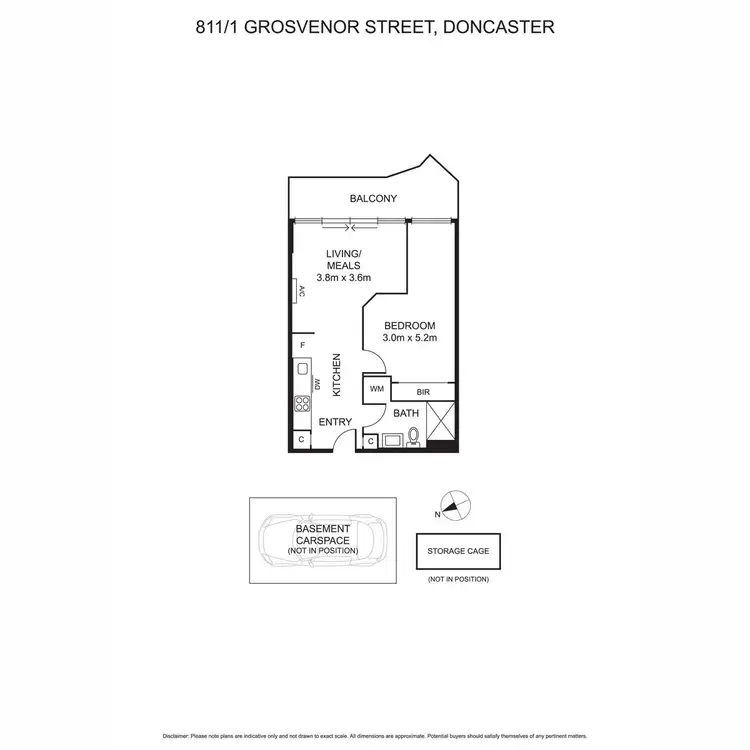 Floorplan of Homely apartment listing, 811/1 Grosvenor Street, Doncaster VIC 3108