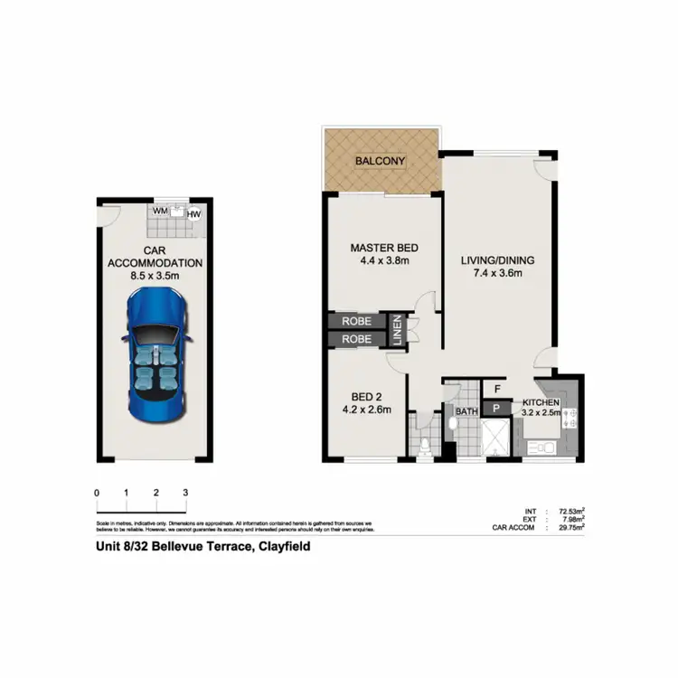 Floorplan of Homely apartment listing, 8/32 Bellevue Terrace, Clayfield QLD 4011