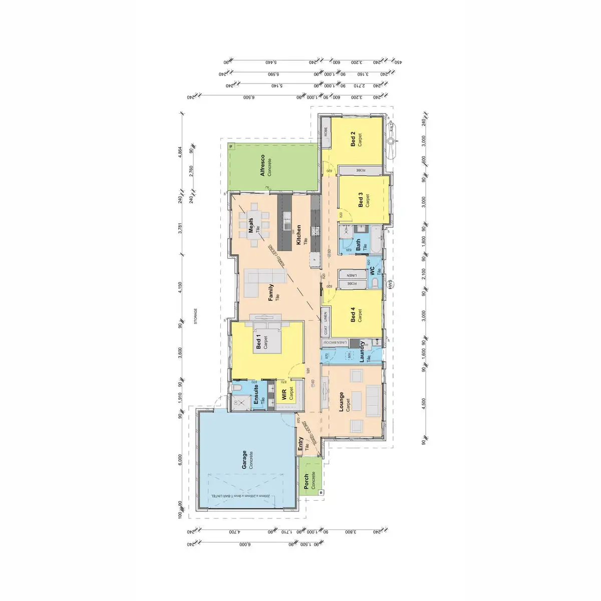 Floorplan of Homely house listing, 14 Authors Way, Sale VIC 3850