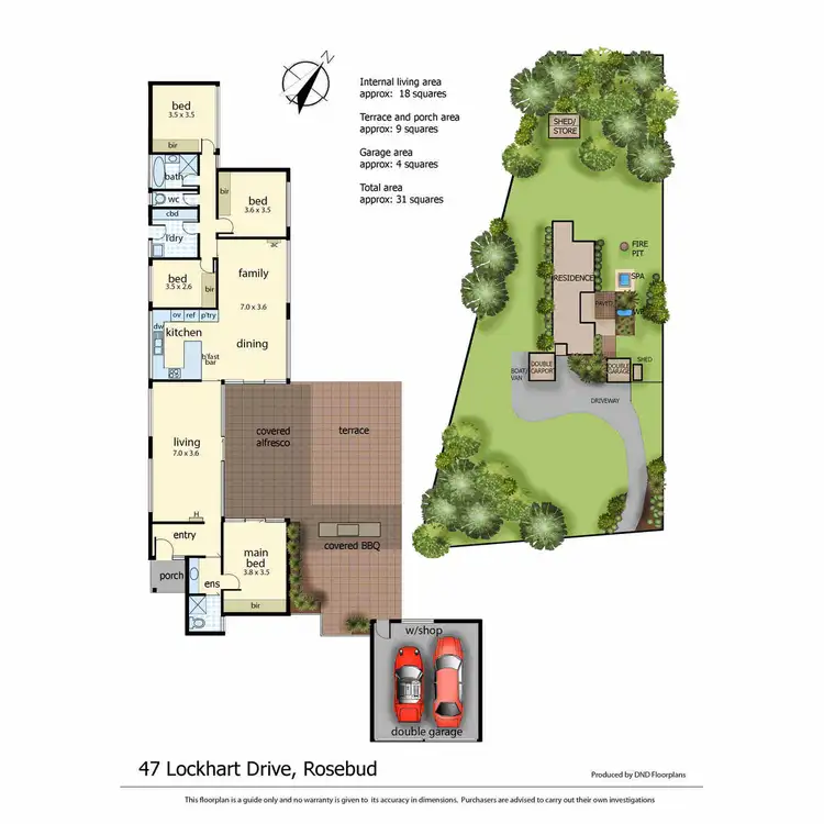 Floorplan of Homely house listing, 47 Lockhart Drive, Rosebud VIC 3939