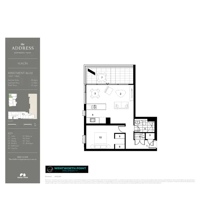 Floorplan of Homely apartment listing, A605/12 Half St, Wentworth Point NSW 2127