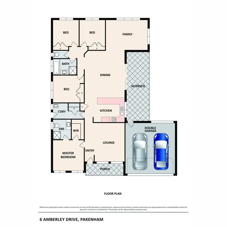 Floorplan of Homely house listing, 6 Amberley Drive, Pakenham VIC 3810