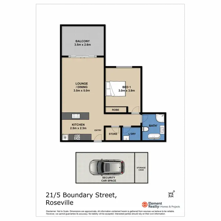 Floorplan of Homely apartment listing, 21/5 Boundary Street, Roseville NSW 2069