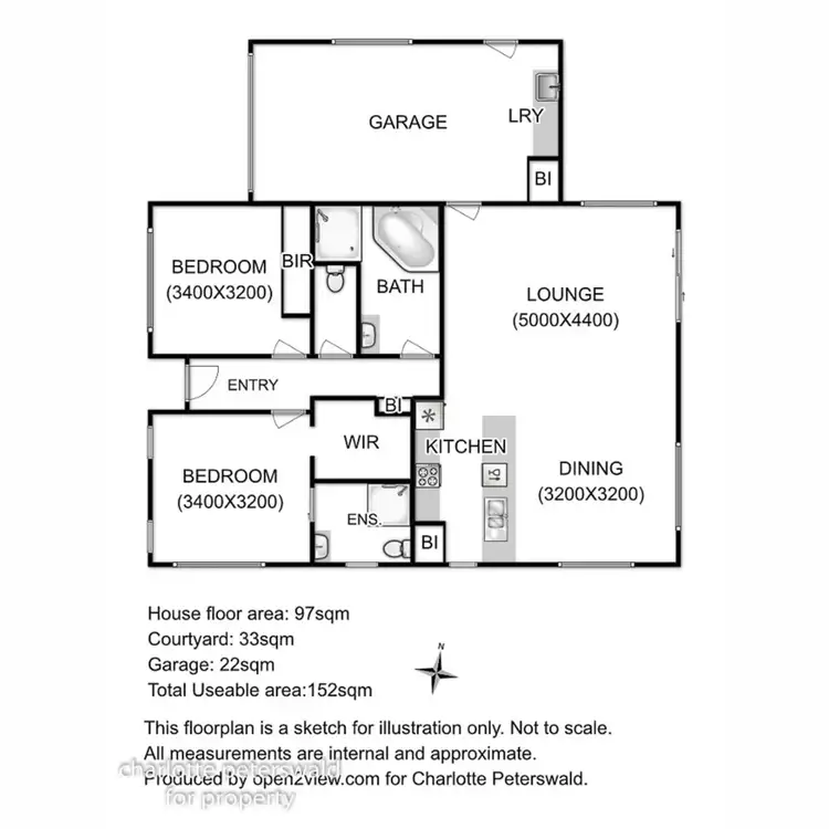 Floorplan of Homely unit listing, 2/53 Mariah Crescent, Oakdowns TAS 7019