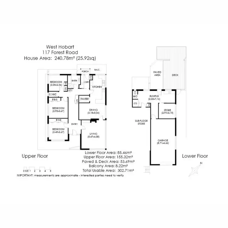 Floorplan of Homely house listing, 117 Forest Road, West Hobart TAS 7000
